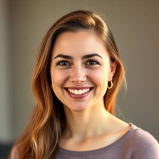 Foto da professora Ana Carolina Vieira, especialista em ensino de inglês para iniciantes.