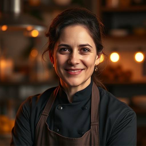 Foto da professora Giulia Rossi, chef e especialista em italiano para culinária.