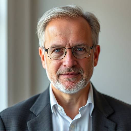 Foto do professor Hans Schmidt, nativo alemão e especialista em intercâmbios.